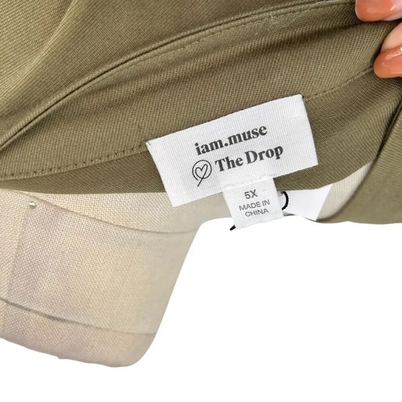 The Drop iam.muse Martini‎ Olive Romper Zip Front Plus Size 5X - Picture 12 of 13